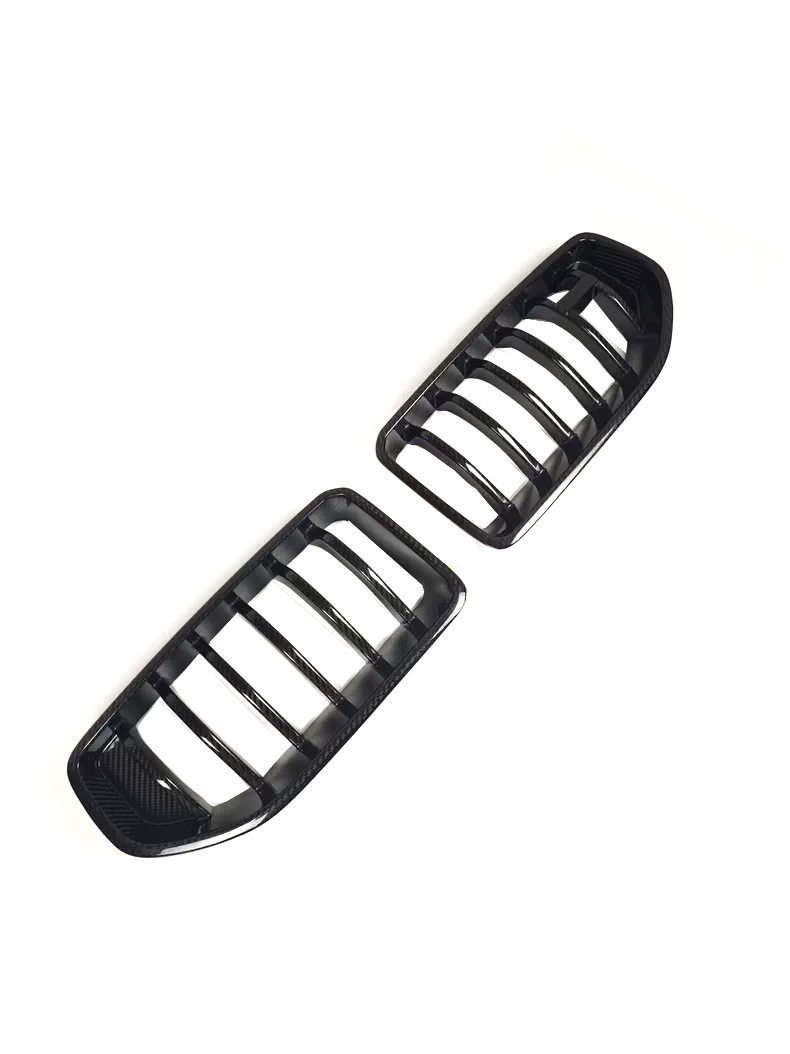 For BMW M2 G87 Dry Carbon Fiber Replacement Front Bumper Grille – A Style